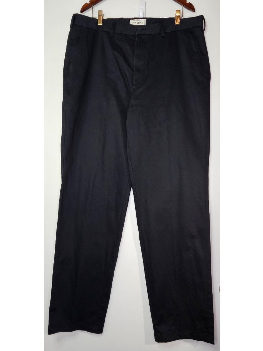 Evergreen 38x34 Classic Chino Trousers Straight Leg Dress Pants Slacks W38 L34